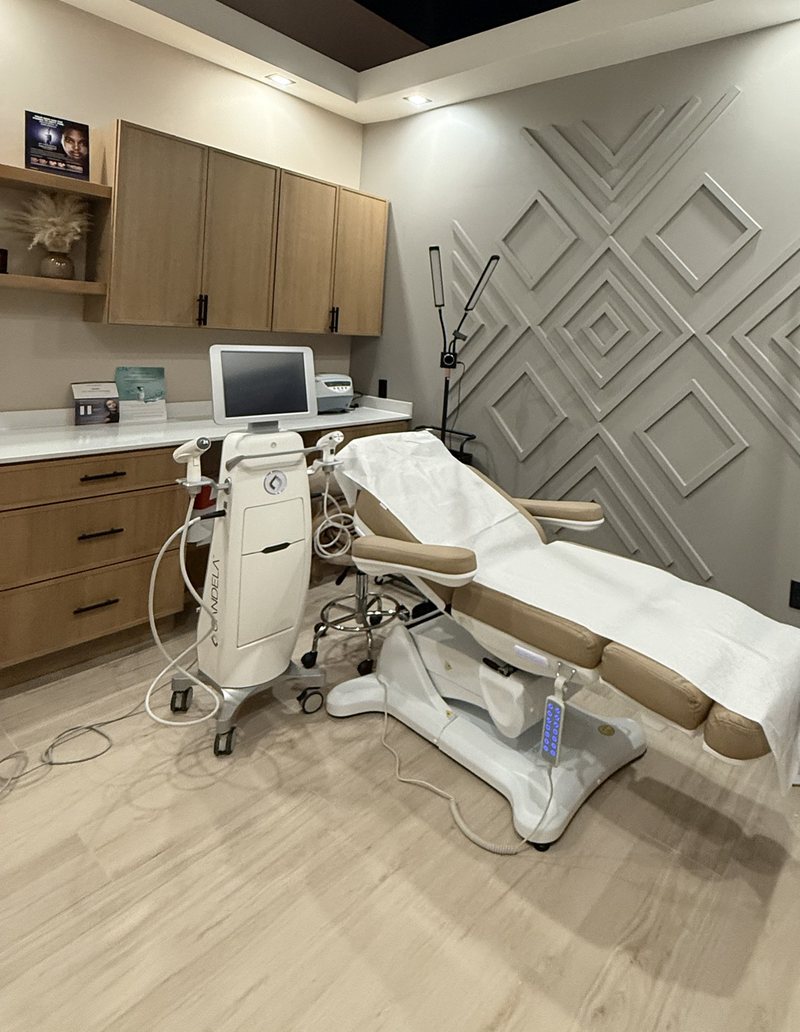 The paneled treatment room